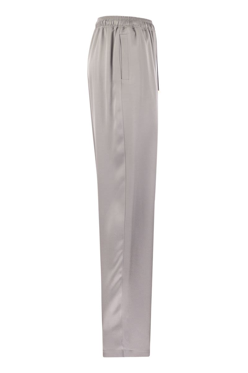 Satin crepe jogger trousers