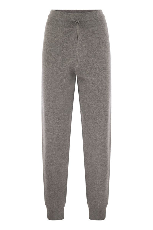 Wool-blend jogging trousers