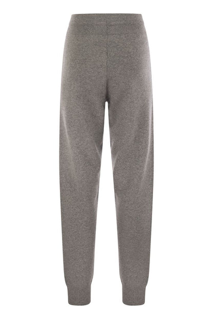 Wool-blend jogging trousers