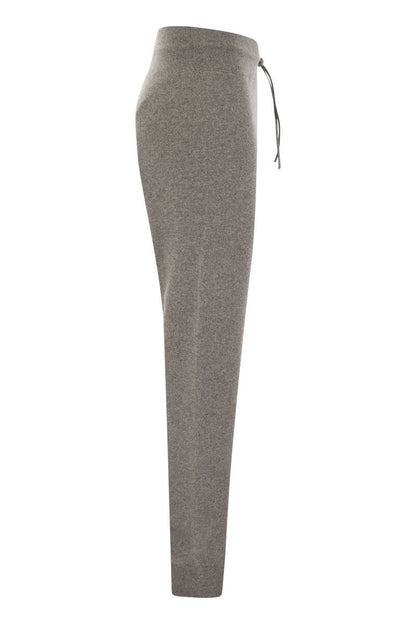 Wool-blend jogging trousers