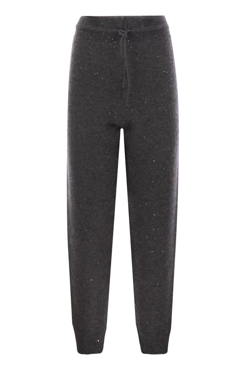 Jogging trousers with sequins