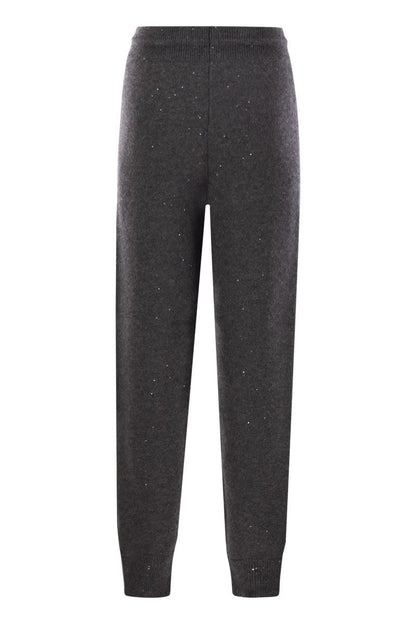 Jogging trousers with sequins