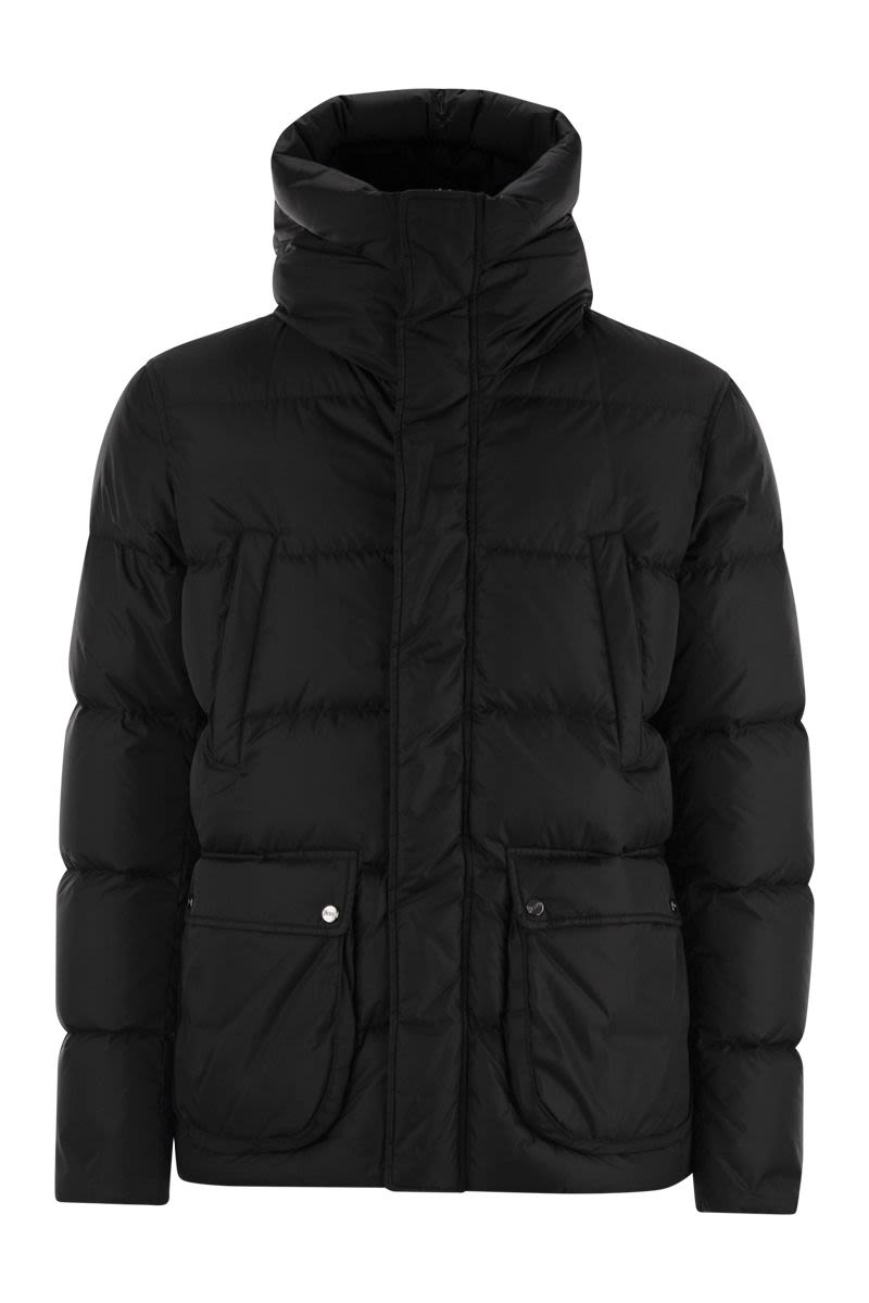 Hooded down jacket