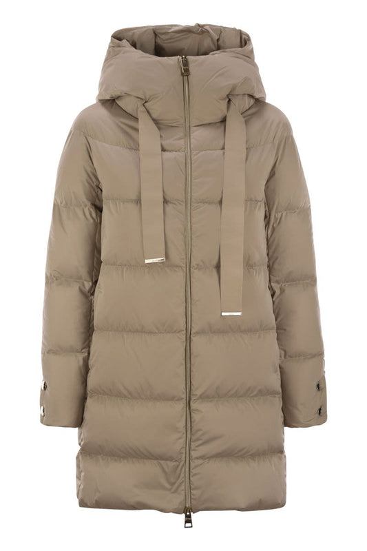 A-shape down jacket with hood