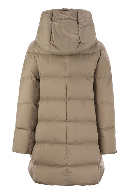 A-shape down jacket with hood