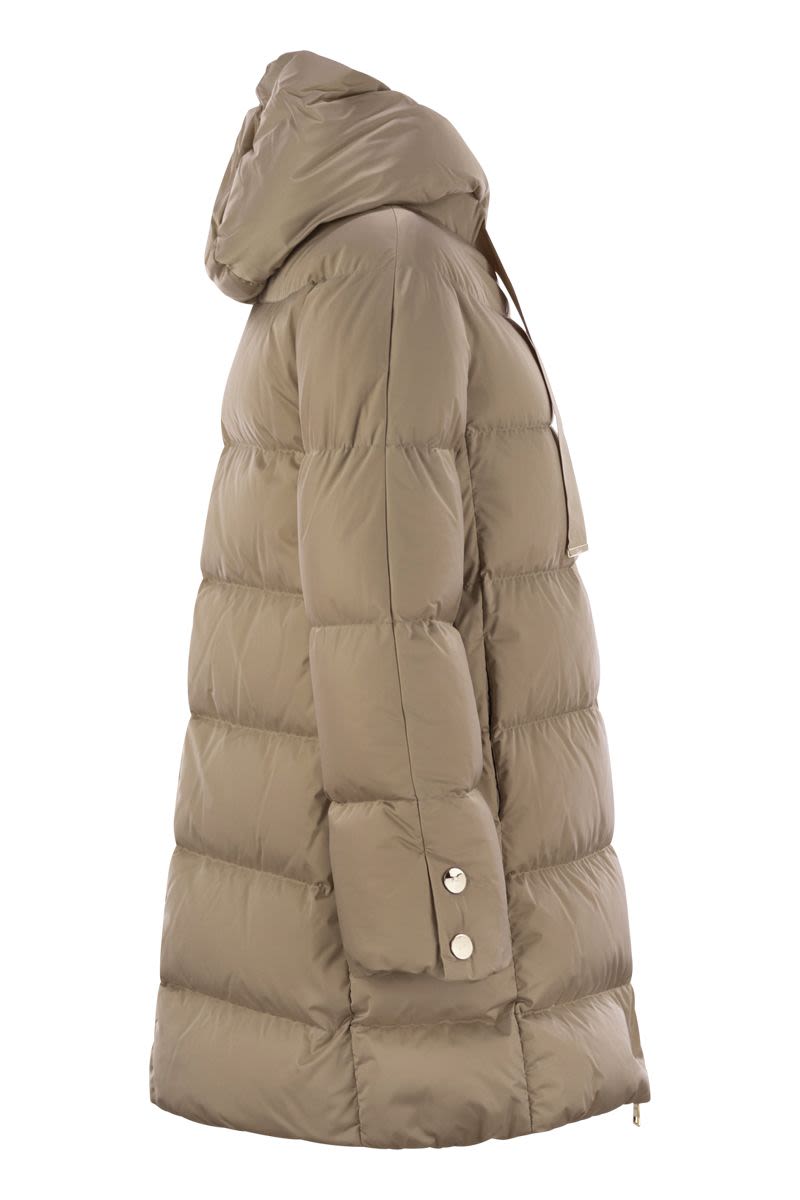 A-shape down jacket with hood