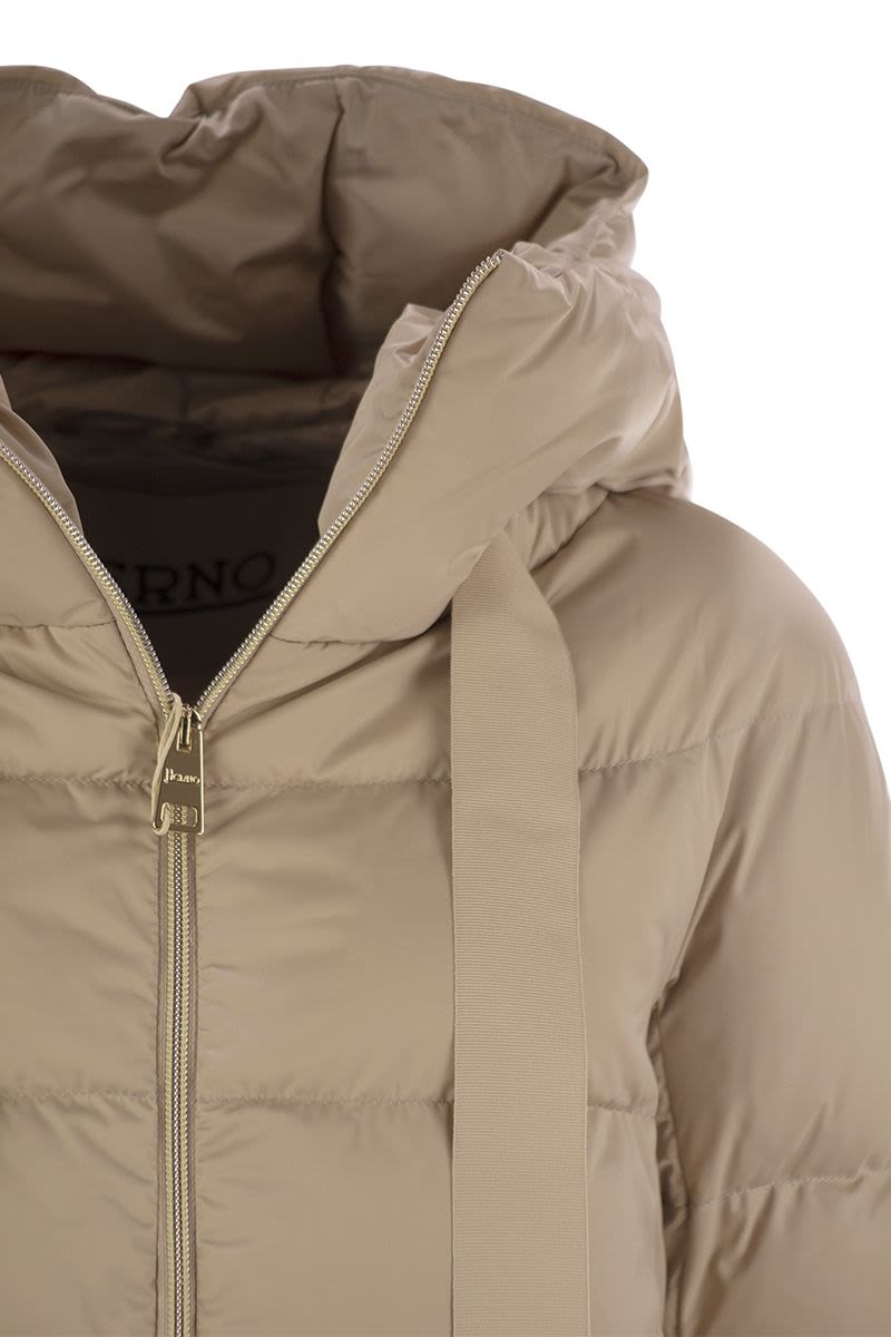 A-shape down jacket with hood