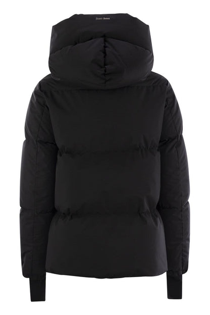 Hooded down jacket