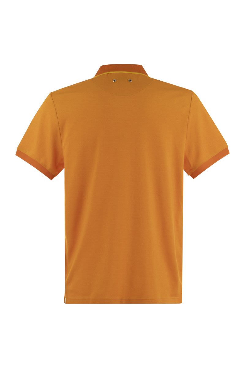 Short-sleeved cotton polo shirt