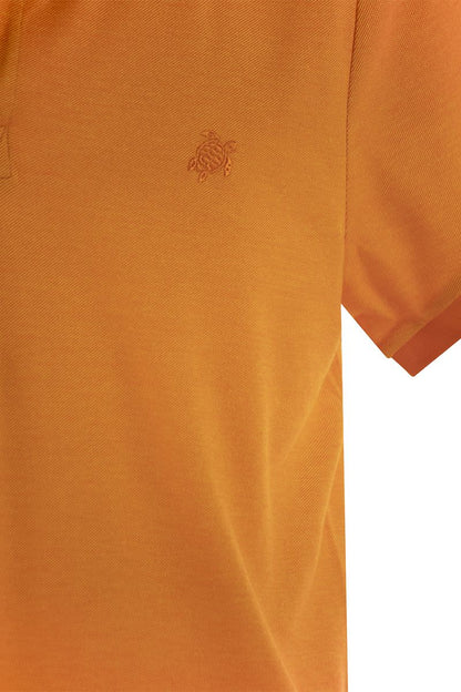 Short-sleeved cotton polo shirt