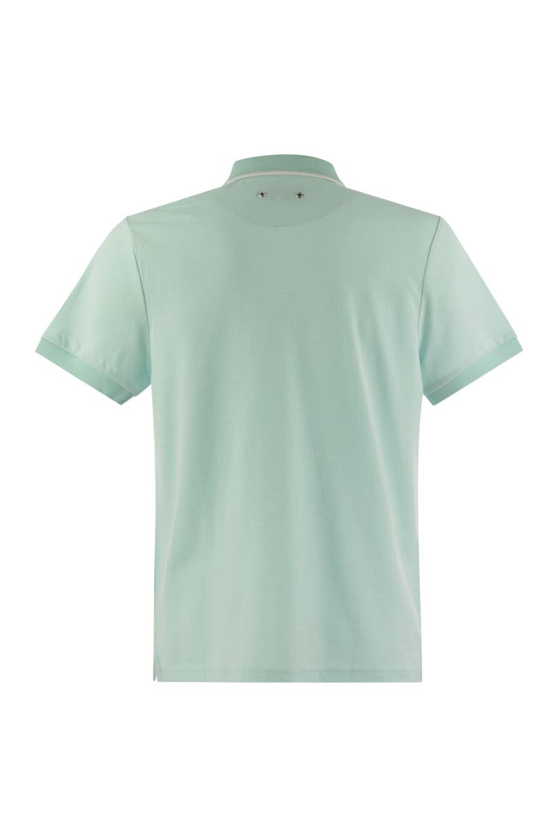 Short-sleeved cotton polo shirt