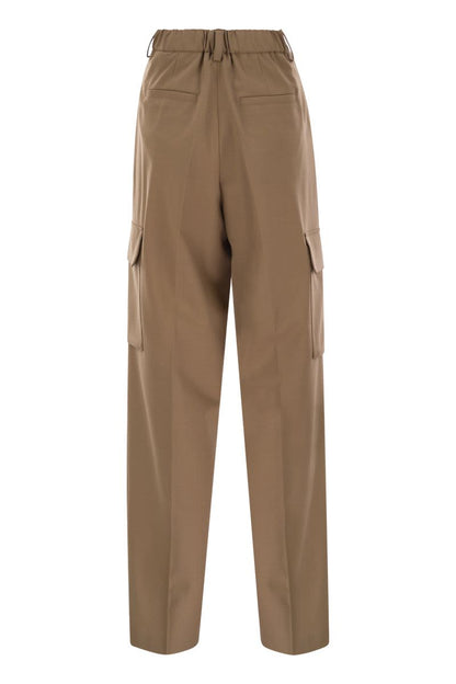 Soft wool cargo pants