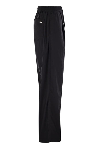 Stretch nylon trousers