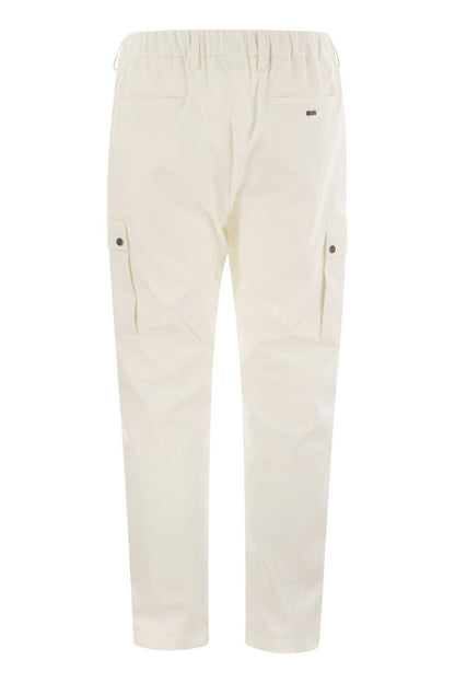 Mechanical stretch twill cargo trousers