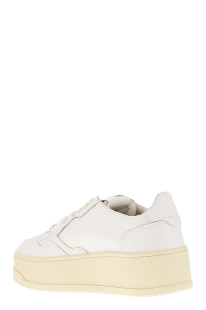 MEDALIST PLATFORM - Leather trainers