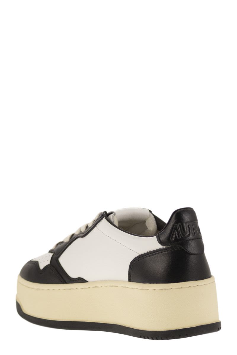 MEDALIST PLATFORM - Leather trainers