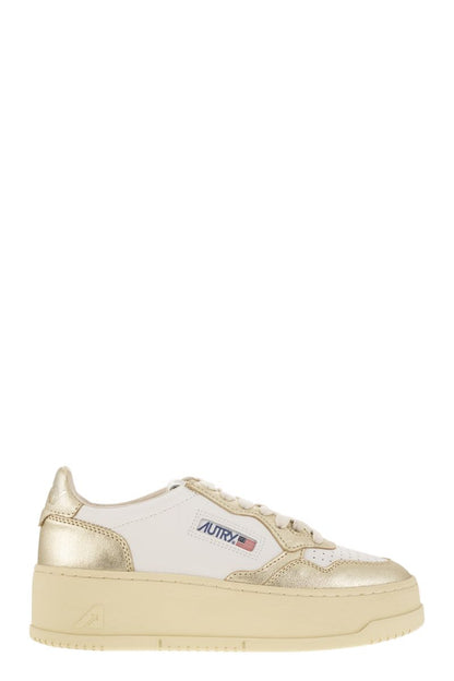 MEDALIST PLATFORM - Leather trainers