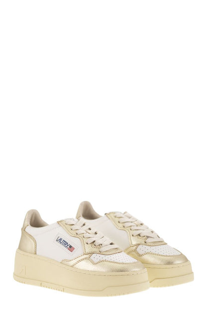 MEDALIST PLATFORM - Leather trainers