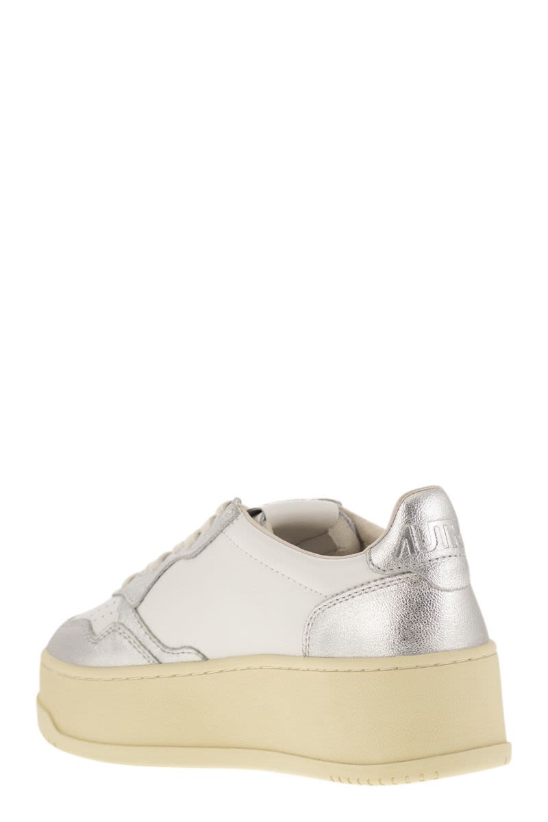 MEDALIST PLATFORM - Leather trainers