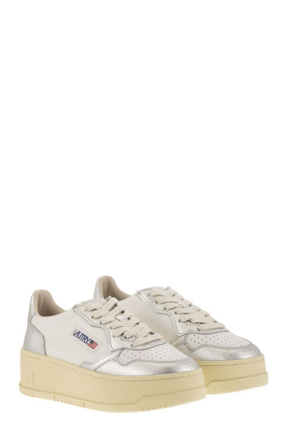 MEDALIST PLATFORM - Leather trainers