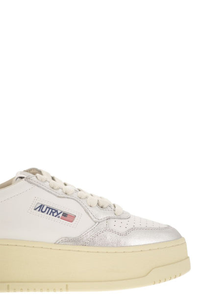 MEDALIST PLATFORM - Leather trainers