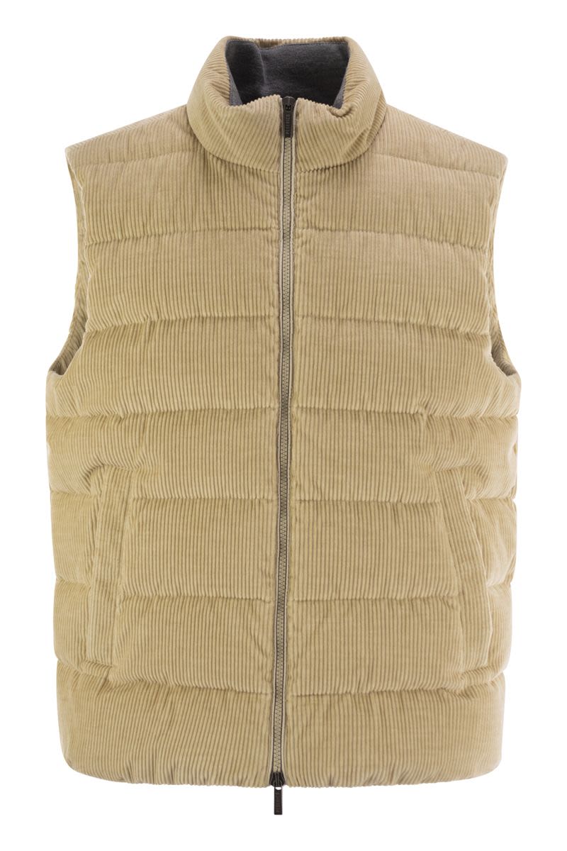 Down-filled waistcoat