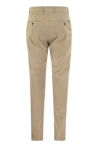 Stretch cotton gabardine chino trousers