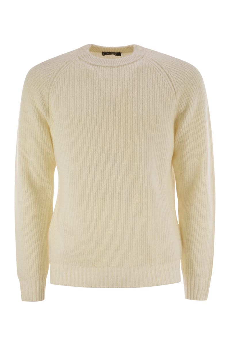 Crew-neck rib sweater