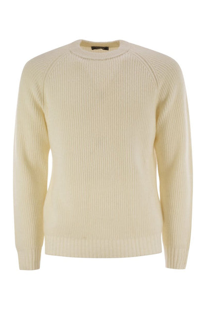 Crew-neck rib sweater