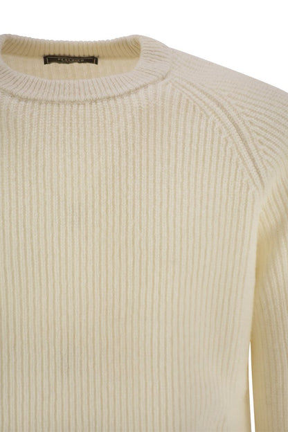 Crew-neck rib sweater