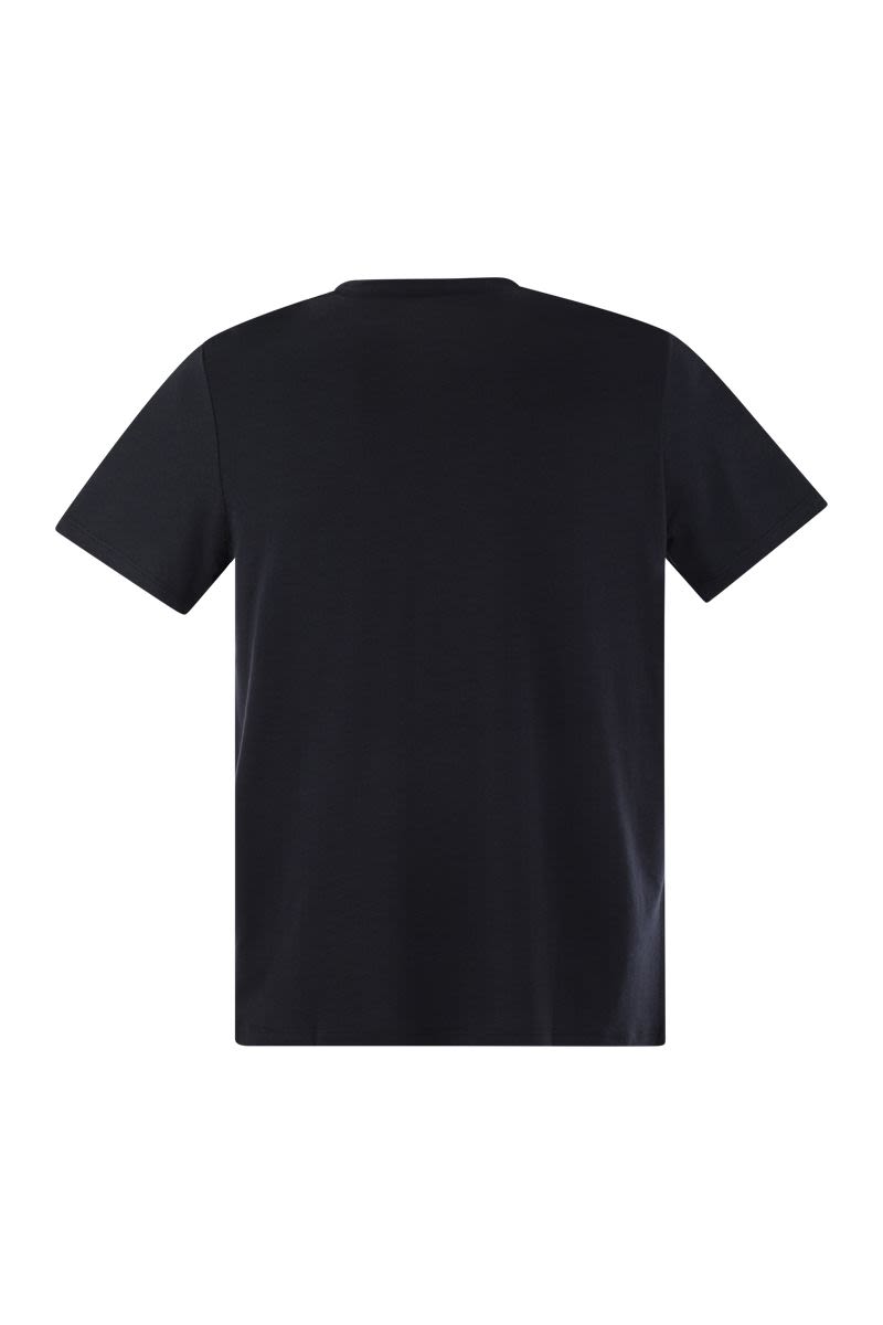 Short-sleeved T-shirt in lyocell and cotton