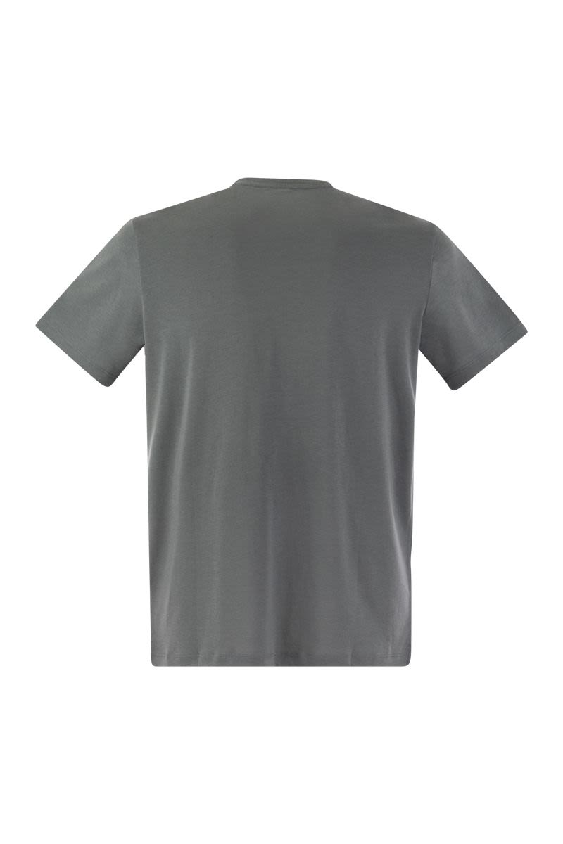 Short-sleeved T-shirt in lyocell and cotton