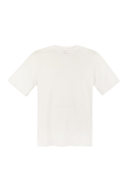 Short-sleeved T-shirt in lyocell and cotton