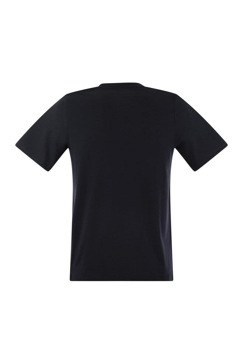 Short-sleeved T-shirt in lyocell and cotton