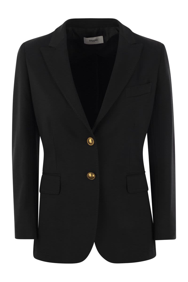 ANGELICA - Milano Stitch Two-Button Blazer