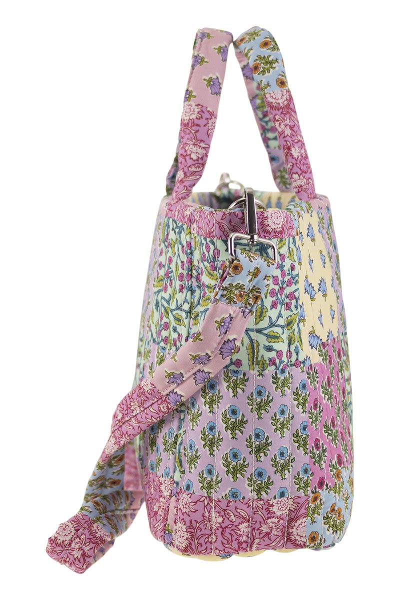 Soft Tote Mid quilted bag with flowers