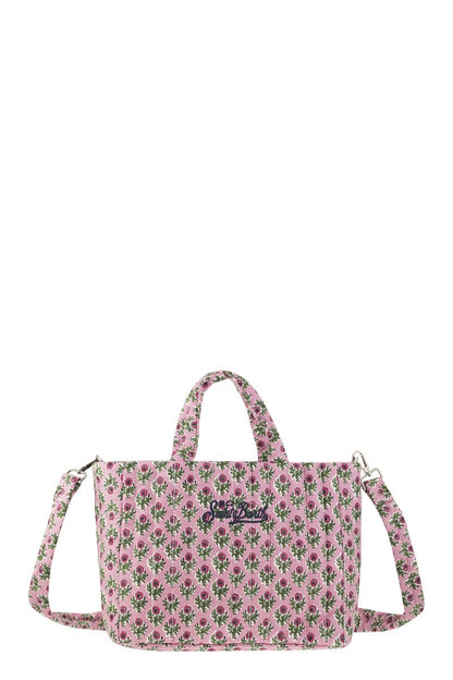 Soft Tote Mid quilted bag with flowers