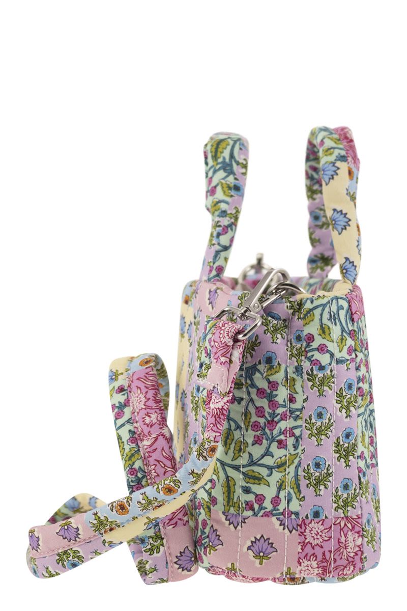 Soft Tote Mini quilted bag with flowers