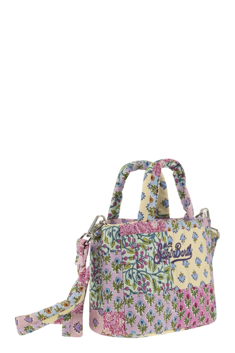 Soft Tote Mini quilted bag with flowers