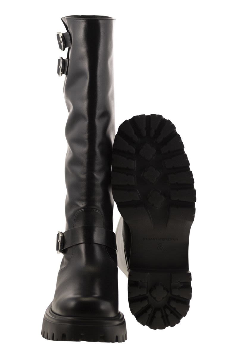 EMERSON MOTO - Leather boot