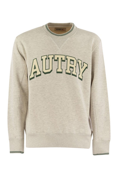 Crew-neck sweatshirt with logo