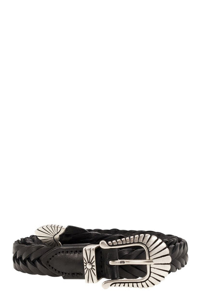 Suede braided belt