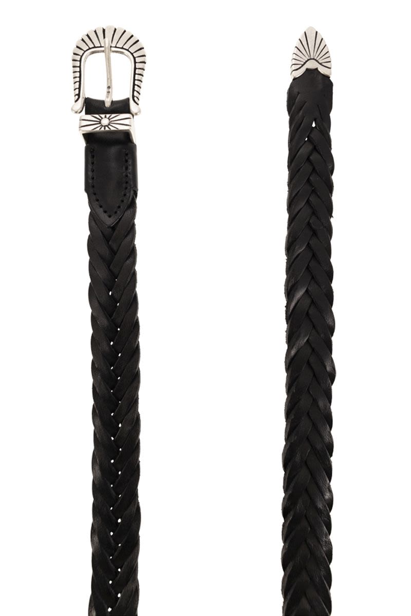 Suede braided belt