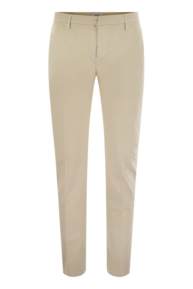 SPIRITISSIMO - Regular chino trousers in light gabardine