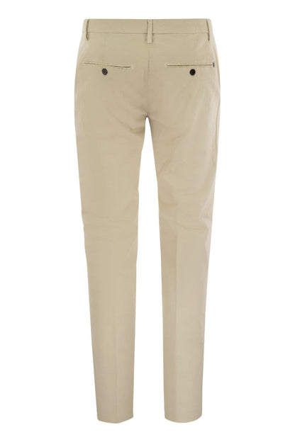 SPIRITISSIMO - Regular chino trousers in light gabardine