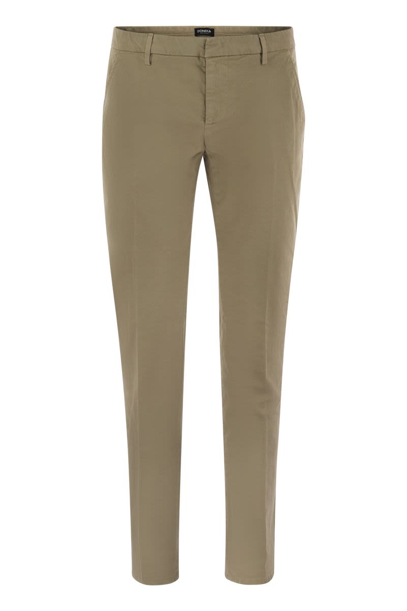 SPIRITISSIMO - Regular chino trousers in light gabardine