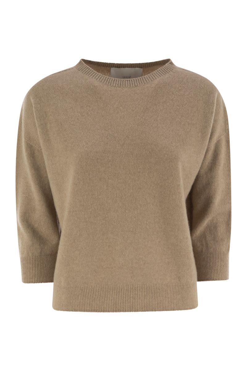 Cashmere crop sweater