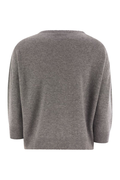 Cashmere crop sweater