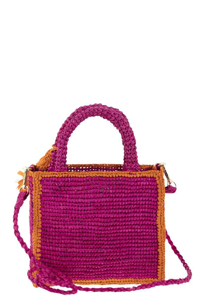 VANITY - Mini raffia bag with embroidery