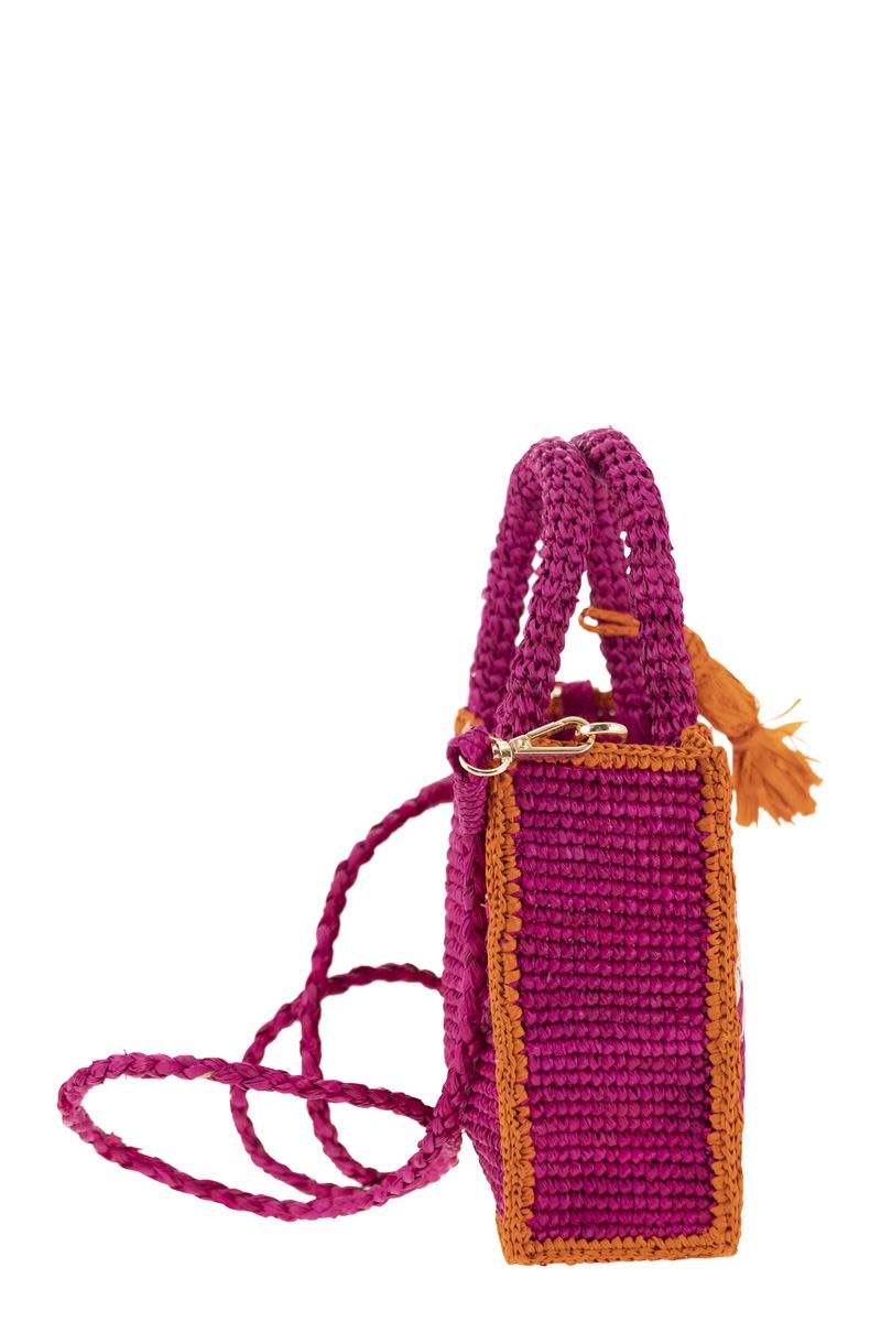 VANITY - Mini raffia bag with embroidery